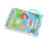 Hemobllo 34 Piezas Tarjetas Educativas de Clima y Estaciones para de Aprendizaje Interactivas Portátil Material Duradero para Desarrollo Cognitivo y Familiares
