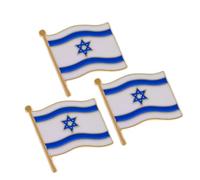 Hemobllo 3piezas Alferez Bandera Israel Solapa Original Significado Coleccionable Fiesta Broche Metalico Resistente