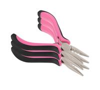 Hemobllo 3piezas Alicates para Crimpar Cuentas de Extensiones de Cabello Herramienta Profesional de Negro y Rosa Aplicador y Removedor de Fusión para Microeslabones de Trama