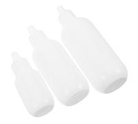 Hemobllo 3piezas Botella Exprimible De Plástico Para Aseo De Viaje Frascos Vacíos Tipo Tubo Para Loción Champú y Cosméticos Líquidos