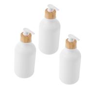 Hemobllo 3piezas Botellas De Limpieza De Dispensador De Champú Bomba De Pet Color Mate Para Baño y Cocina