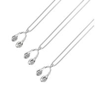 Hemobllo 3piezas Collar Auriculares de Música de Aleación Joyería Cuello Cadena de Clavícula Colgante para Pareja Obsequio de Joyería