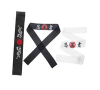 Hemobllo 3piezas Diadema Ninja Japonesa Gorro de Chef para Sushi Bandana de Chef Cómoda y Elegante para Disfraz de Halloween y Fiestas Temáticas