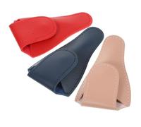 Hemobllo 3piezas Funda Protectora Para Tijeras De Uñas Estuche De Pu Duradero Con Cierre De Hebilla Para Manicura y Pedicura Organizador Portátil Para Tijeras De Cutícula y Uñas