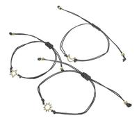 Hemobllo 3piezas Pulseras Amistad Portátiles Para Mujer Delicada Cadena De Muñeca De Aleación Diseño Día y Noche Sol Luna Conjunto De Pulseras Para Obsequio Especial Entre Amigas