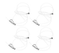 Hemobllo 4 juegos Sistema de Ajustable Ganchos de Riel Inoxidable y Cuerda de Nylon para Arte Espejos y Fotos Instalación y