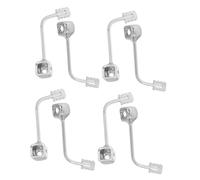 Hemobllo 4 Pares Almohadillas para Gafas Inserción Metal Ligero Soporte Puente Antideslizante Reemplazo Duradero para Monturas y Gafas de Sol