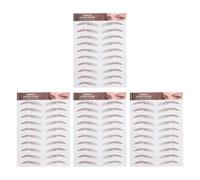 Hemobllo 4 Pegatinas para Cejas Marrón de Papel de Transferencia de Agua con Diseño Curvo y Forma Natural para Fácil Aplicación y Ajuste del Contorno Facial