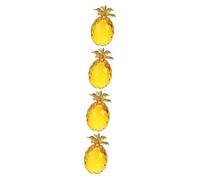 Hemobllo 4 Piezas Adornos de piña casa Decoraciones de Fiesta de piña Mini Retro centros de Mesa decoración de Escritorio de Cristal piña Decorativa Escultura de piña de Frutas Amarillo