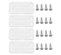 Hemobllo 4 Piezas Bisagra para Frigorífico Portátil Blanco de Plástico y Hierro con Tornillos, Reduce Ruido y Prolonga Vida Útil para Camping y Viajes Largos