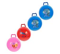 Hemobllo 4 Piezas Bolas Inflables Infantiles con Mango de Unidades de Seguro y Resistente para Juguetes para Ejercitar Equilibrio y Diversión Exteriores