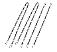 Hemobllo 4 Piezas Cadena Colgante Negra Resistente con Broches para Espejos Cuadros Macetas y Comederos Pájaros Cadena de Hierro para Decoración Pared Fácil Instalación