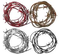 Hemobllo 4 Piezas Cadenas Decorativas de Alambres de Púas Falsas para Ambientación de Halloween, Ligeras y Resistentes de PVC para Fiestas Temáticas y Bromas Espeluznantes