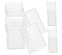 Hemobllo 4 piezas Caja de Almacenamiento de Bastoncillos y Palillos de Dientes Organizador Transparente para Hogar y Viaje para Algodones y Accesorios Pequeños