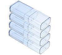 Hemobllo 4 piezas Caja Organizadora Portátil para Bastoncillos y Palillos de Unidades Transparentes Azul Diseño Compacto y Práctico para Almacenamiento y Decoración de Baño o Escritorio