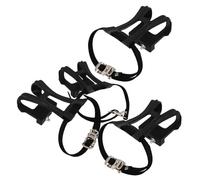 Hemobllo 4 Piezas Clips de Pedal con Correas Ajustables para Bicicleta de Montaña Ejercicio y Fija Sujeción Segura y Resistente para Entrenamiento y Paseos