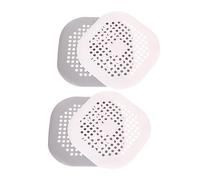Hemobllo 4 Piezas Cubiertas de Drenaje Cuadradas para Baño de Filtro Antibloqueo para Ducha y Fregadero Silicona Durable Blanco y Gris para Captar Cabello y Residuos el Desagüe