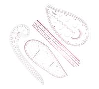Hemobllo 4 piezas de Costura Curva Francesa de Plástico para Diseño de Ropa para Modistas y Principiantes Herramientas de Confección Versátiles para Dibujo y