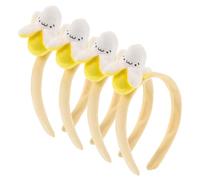 Hemobllo 4 Piezas Diadema Facial de Plátano Suave Reutilizable para Halloween y Navidad Banda de Pelo Divertida y Cómoda para Spa Fiesta Tropical y Cosplay de Mono
