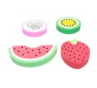 Hemobllo 4 piezas Esponjas de Baño de Esponja Suave con Formas de Frutas para Incluye Sandía Fresa y Fruta del Dragón Material Seguro y Ligero para Ducha Diaria Color Color Aleatorio