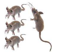 Hemobllo 4 Piezas Figuras de Ratón Miniatura Decoración Realista con Material Duradero para Jardín Acuario y DIY Adornos Simulación Ratitas Divertidas para Escena Creativa Color Aleatorio