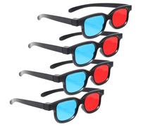 Hemobllo 4 piezas Gafas de Plástico y Azules para Cine Casa Compatibles con Móviles Tv y Proyectores Pack Unidades para Películas y Videojuegos