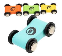 Hemobllo 4 Piezas Juguetes de Coche de Madera Pequeños y Coloridos Educativo para Autos Miniatura Seguros y Suaves para Manos Infantiles para Fiestas y Desarrollo