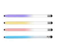 Hemobllo 4 Piezas Lápices Capacitivos para Pantalla Táctil Unidades con Punta Doble de Silicona Alta Precisión para Tabletas y Smartphones Colores Degradados y Pastel Compatibles