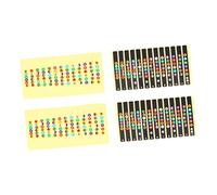 Hemobllo 4 piezas Pegatinas para Diapasón de Guitarra Colores Surtidos Etiquetas Guía para Notas Adhesivos Transparentes y Negros Asistente para Aprender Escalas Acústica y Eléctrica