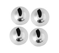 Hemobllo 4 Piezas Platillos de Dedo para Miniinstrumentos de Percusión de Platillos Color Plata para Clases de Música y Desarrollo de Habilidades de Coordinación