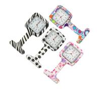 Hemobllo 4 Piezas Reloj de Enfermera Colgante de Silicona con Pin Profesional para Hospital Resistente y Preciso para Médicos y Estudiantes