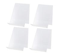 Hemobllo 4 piezas Soporte de Acrílico Transparente para Libros y Archivos Exhibidor de Escritorio Antideslizante para Mostrar y de Arte