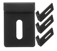 Hemobllo 4 Piezas Soportes para Espejo de Acero Inoxidable 304 Negro Instalación por Tornillos, Clips para Espejos Grandes y Pesados, Ideales para Montaje en Pared Fácil y Seguro