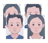 Hemobllo 4 Piezas Tablero de Práctica de Maquillaje Facial Reutilizable de Plástico Diseño Realista y Plantilla Colorida para Entrenamiento en Escuelas y Técnicas Profesionales