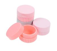 Hemobllo 4 Piezas Tarros de Silicona para Crema Corporal y Pastillas Estuche Portátil para Viaje Caja Organizadora Diaria para y Cosméticos Colores Surtidos