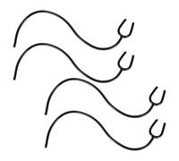 Hemobllo 4 Piezas Tubo de Estetoscopio de Pvc, Manguera en Forma Negra, 4mm, Accesorios para Estetoscopios Clínicos, Transmisión Clara del Sonido, para Hospital y Estudiantes de Medicina