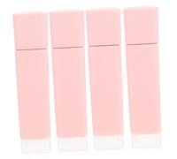 Hemobllo 4 piezas Tubos Brillo Labios Contenedores Vacíos Labios Lip Gloss Tubos Recargables Transparentes Base Colorida para Mujeres