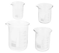 Hemobllo 4 piezas Vasos Medidores de Vidrio Graduados Pico para Resistencia al Calor y Diseño para Medidas Precisas
