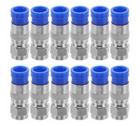 Hemobllo 40 Conectores de Compresión Coaxial Rg6 Tipo F, Adaptadores para Cable de TV, Kit de 40 Piezas para Conexión de Audio y Vídeo en Sistemas Domésticos