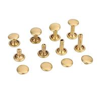Hemobllo 40 juegos Remaches Dobles de Latón para DIY Remaches Decorativos para Bolsos Cinturones Ropa y Zapatos Accesorios Manualidades Cuero de Cara