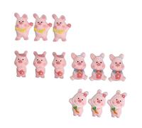 Hemobllo 40 Piezas Accesorios de Resina DIY de Cerdito de Pendientes Diademas y Llaveros Decorativos Manualidades y