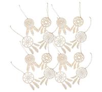 Hemobllo 40 Piezas de Atrapasueños de Madera sin Terminar Adornos Colgantes para Manualidades Decoración Boho para Dormitorio Kit DIY de Recortes Artesanales para Pintar Estilo Rústico