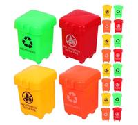 Hemobllo 40 Piezas Mini Cubos de Basura de Juguete de Plástico para Casa de Muñecas Contenedores de Reciclaje Pequeños para Juego Educativo Infantil y Accesorios de Camión de Basura