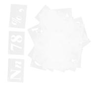 Hemobllo 40 piezas Plantillas de Plástico Reutilizables Números Letras y Símbolos Resistentes para Pintura Manualidades Decoración y Bricolaje