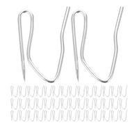 Hemobllo 400 Ganchos Metálicos para Cortinas Plisadas Ganchos Individuales en S de Hierro Plateado Resistentes para Colgar Cortinas Pesadas en Sala Dormitorio y Oficina
