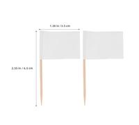 Hemobllo 400 Unidades Banderas Blancas para Palillos Indicadores de Queso y Etiquetas para Buffet Adornos Versátiles para Cupcakes y Aperitivos Celebraciones Etiquetas Prácticas para Tablas