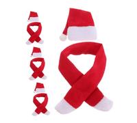 Hemobllo 4juegos Enfriador De Botellas De Vino Decorativo Navideño Funda con Gorro y Bufanda De Mini Decoraciones para Botellas De Bebidas Bufanda Navideña para Fiestas De Invierno
