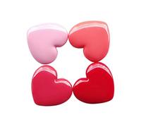 Hemobllo 4piezas Cajas Forma De Corazón Recargables Para Bálsamo Labial y Maquillaje Con Espejo Estuche Ligero y Portátil Para Cremas y Cosméticos De Viaje Diseño Adorable y Seguro Para Uso