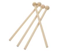 Hemobllo 4piezas Conjunto De Baquetas De Percusión De Madera Rígida Con Mango Diseñadas Ergonómicamente Para Marimbas Xilófonos y Percusión Auxiliar Regalo Para Niño Niña y Educación Musica