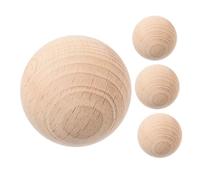 Hemobllo 4piezas Croquet De Hierba De Madera Bolas Redondas De Madera Sin Terminar Bolas De Croquet para Manualidades Juego De De para Césped y Jardín Actividades Al Aire El Patio